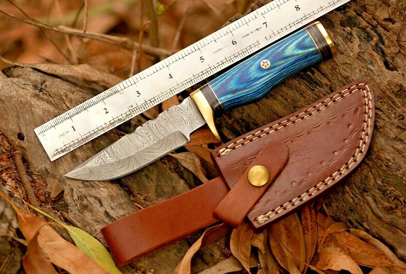Custom Handmade Damascus Steel Hunting Knife - Image 5