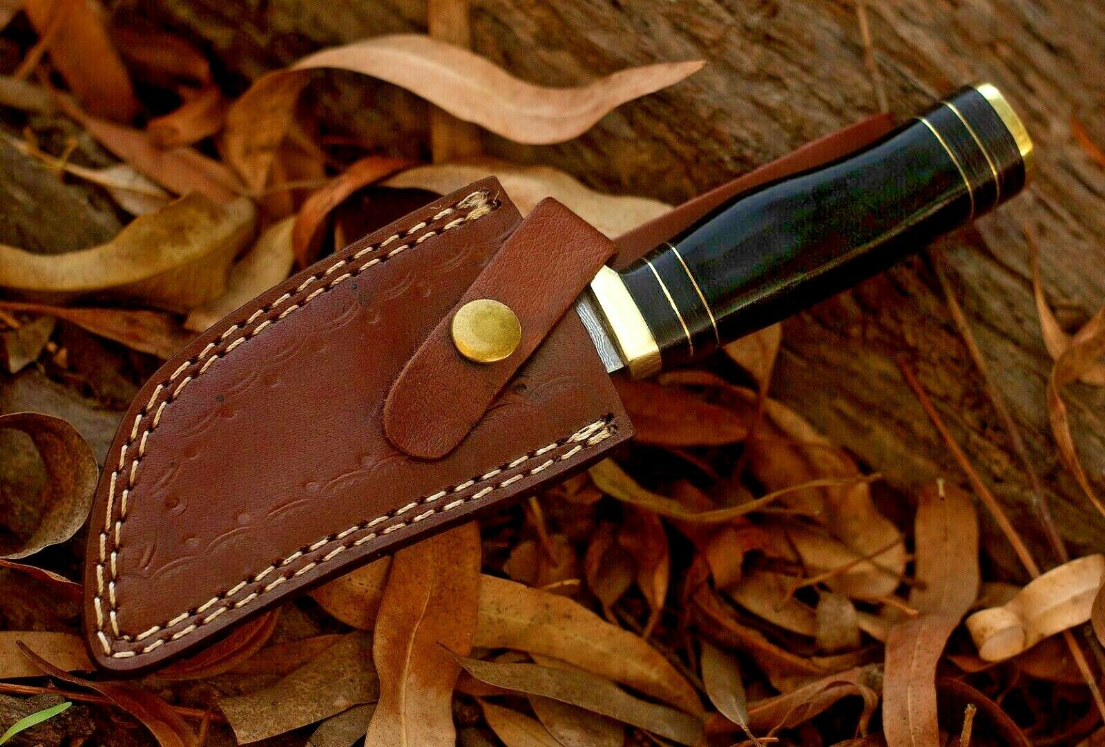 Custom Handmade Damascus Steel Hunting Knife - Image 3