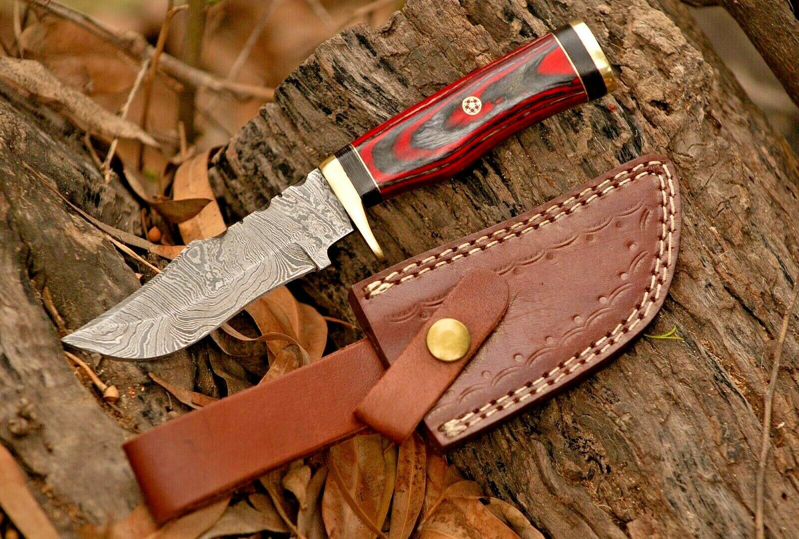Custom Handmade Damascus Steel Hunting Knife - Image 2