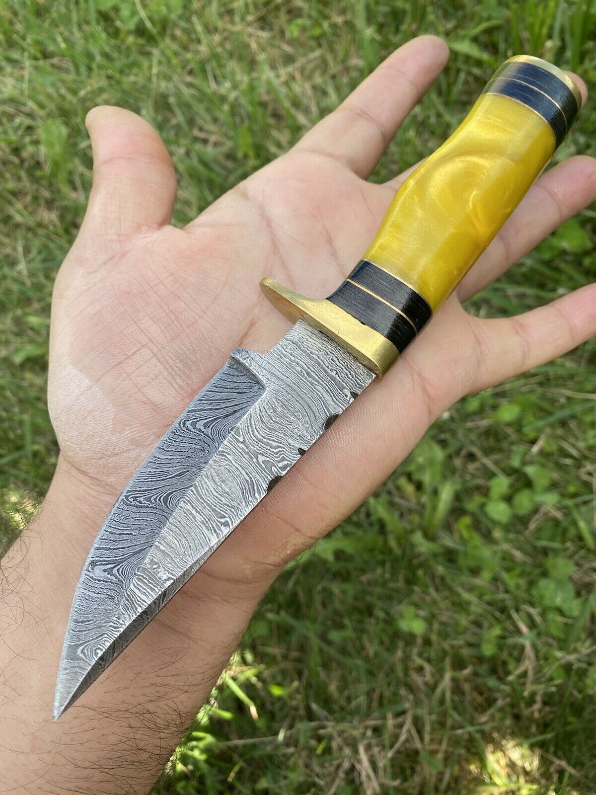 Custom Handmade Damascus Steel Hunting Knife - Image 2