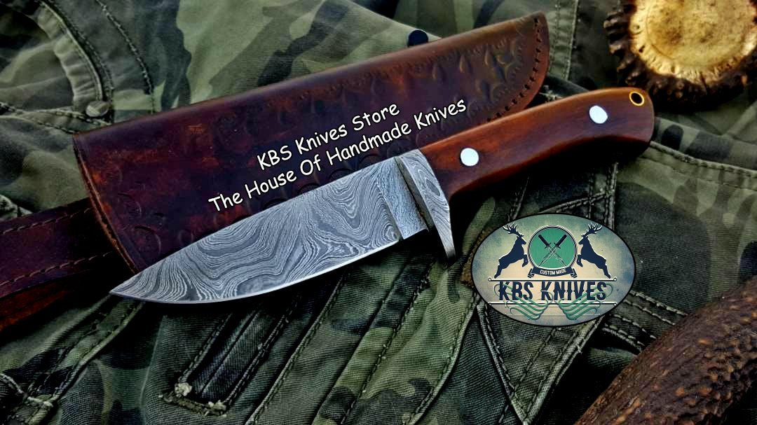 Custom Handmade Damascus Steel Hunting Knife - Image 4
