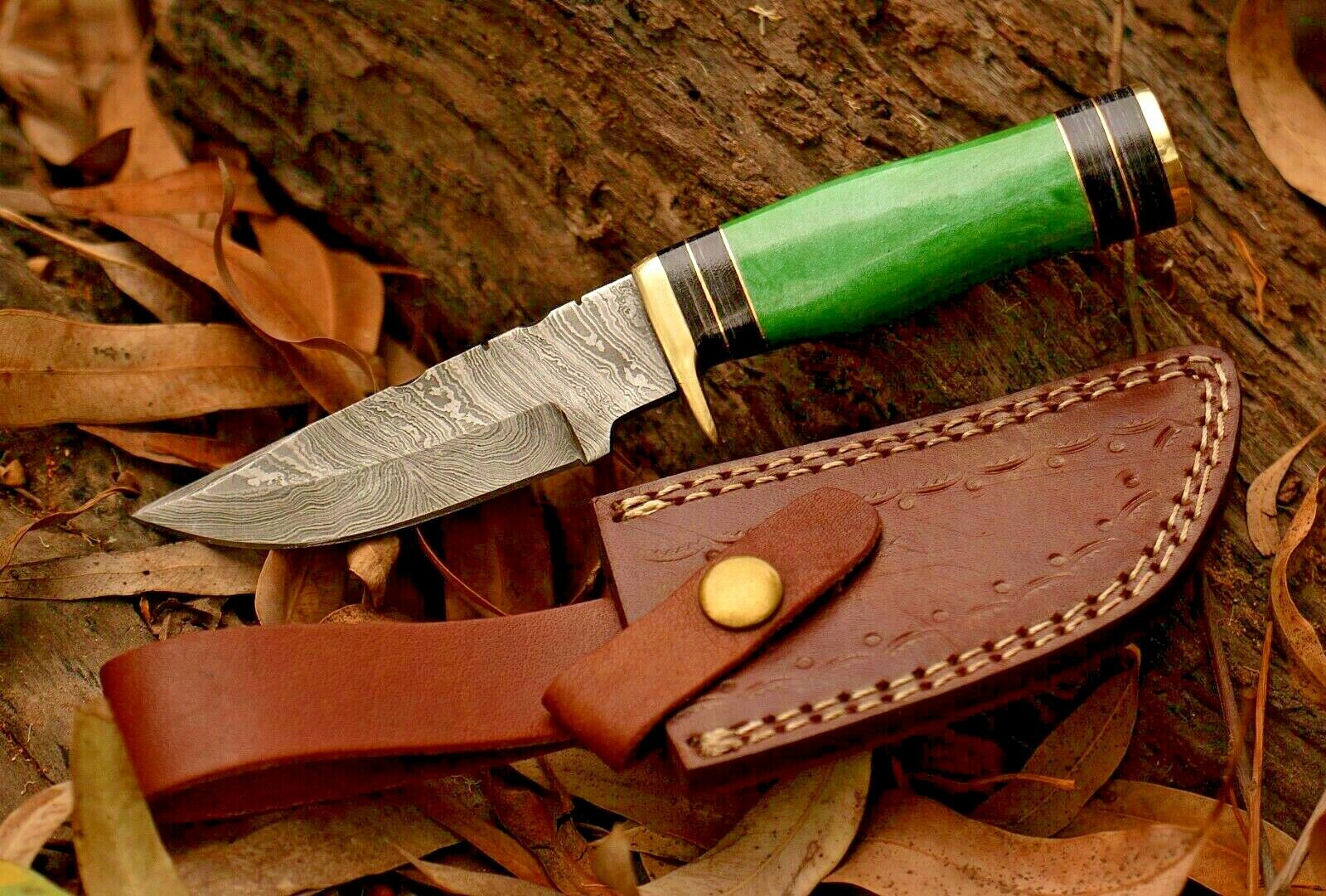 Custom Handmade Damascus Steel Hunting Knife - Image 2