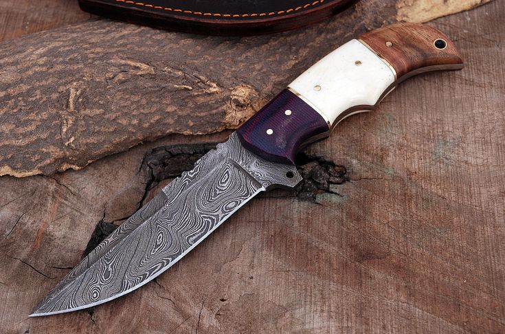 Custom Handmade Damascus Steel Hunting Knife with G10, Bone & Rosewood Handle – 9" | KBS Knives - Image 5