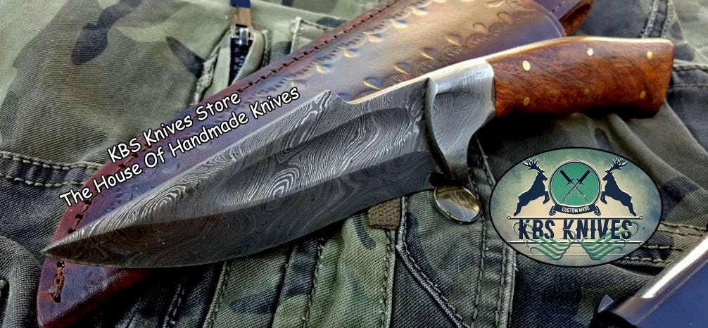 Custom Handmade Damascus Steel Hunting Skinning Camping Knife - Image 4