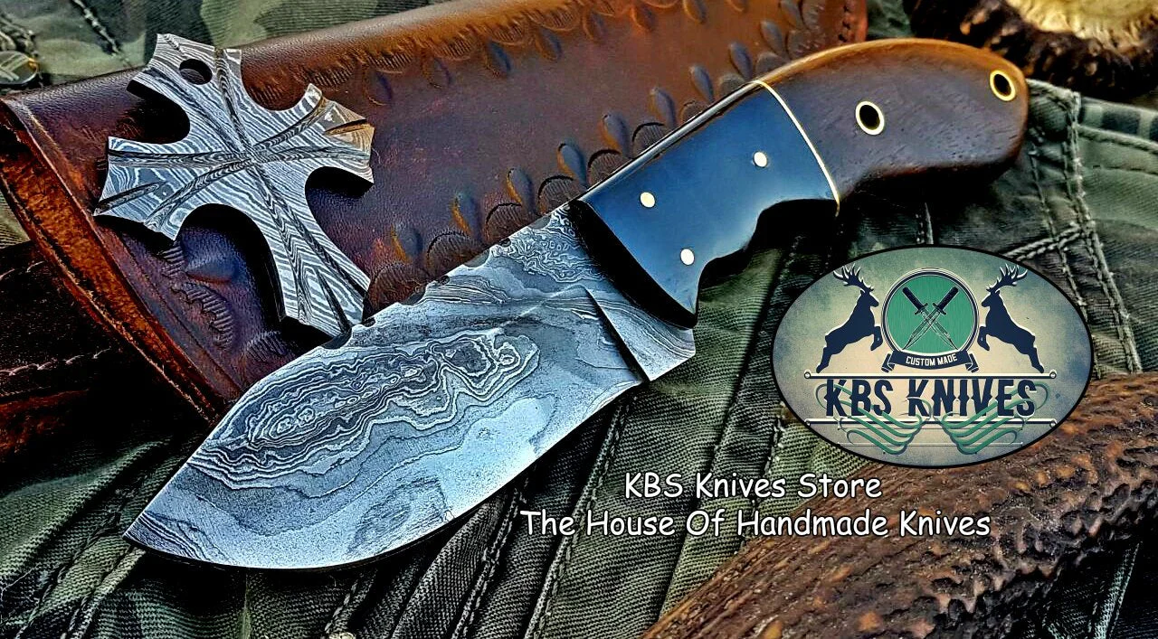 Custom Handmade Damascus Steel Skinner Knife - Image 5