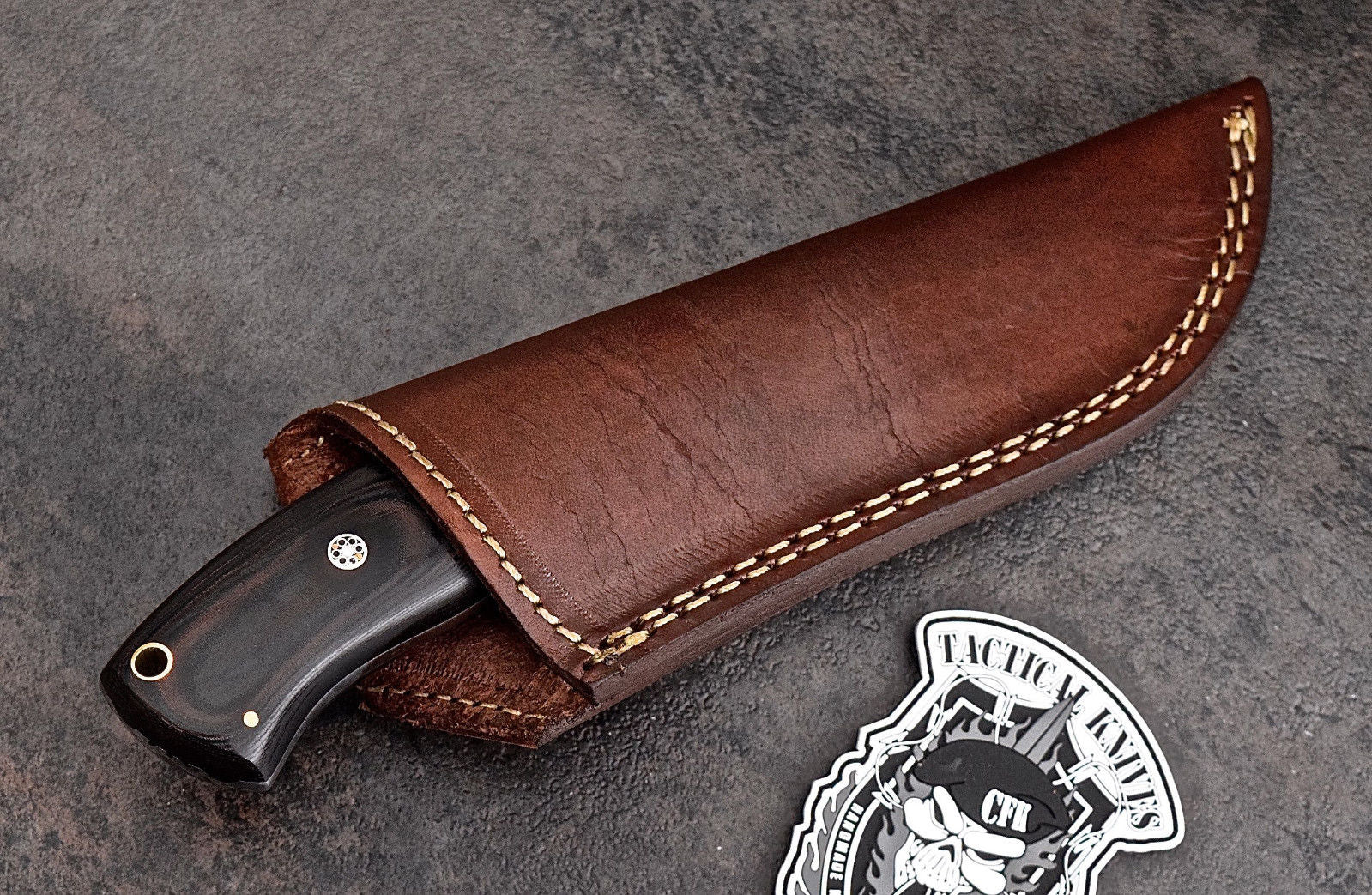 Custom Handmade Damascus Steel Skinning/Camping/Hunting Knife - Image 4