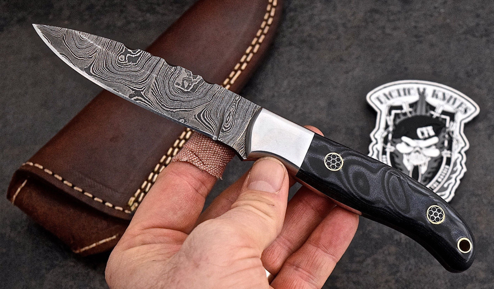 Custom Handmade Damascus Steel Skinning/Camping/Hunting Knife - Image 2
