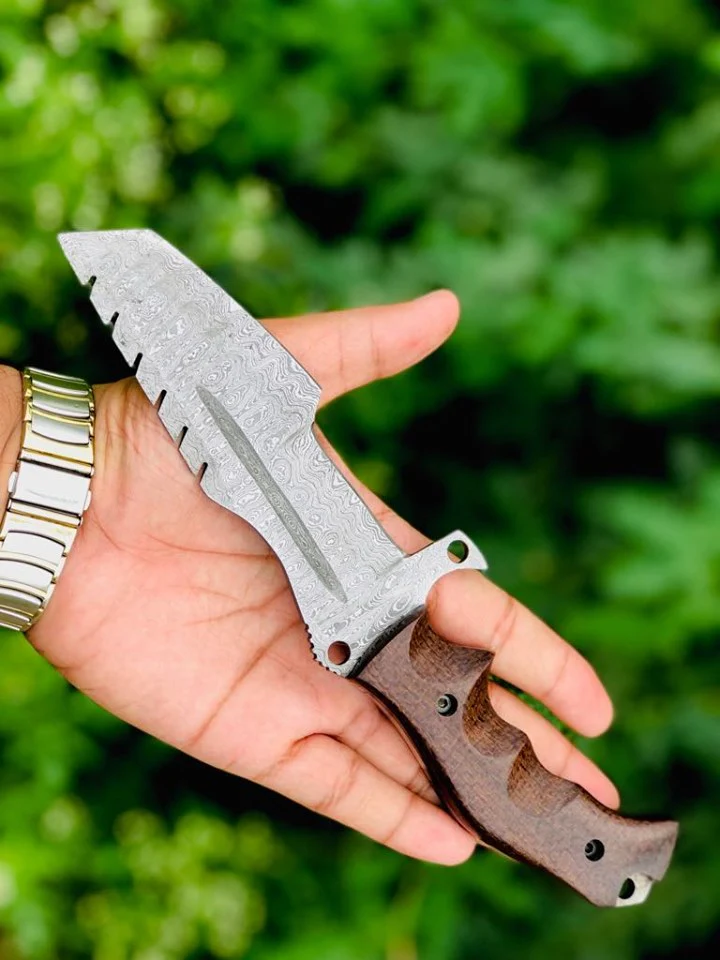 Custom Handmade Damascus Tracker knife - Image 3
