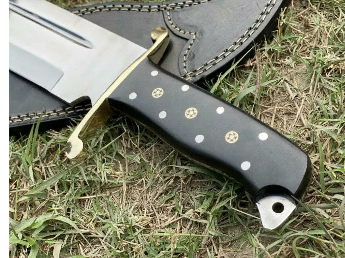 Custom Handmade Fixed Blade D2 Tool Steel Hunting Bowie Knife - Image 2