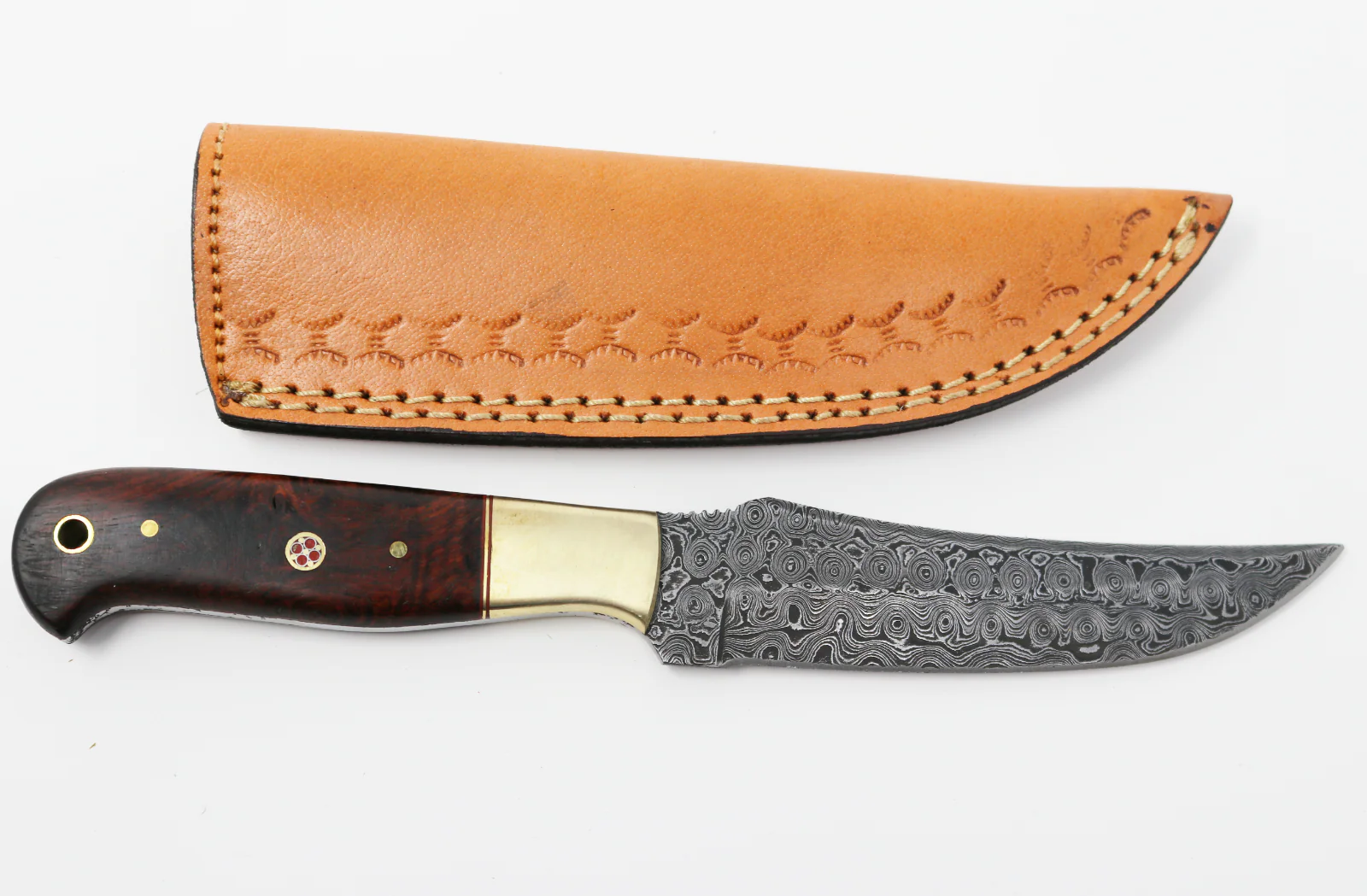 Custom Handmade Fixed Blade Damascus Steel Hunting Knife - Image 2