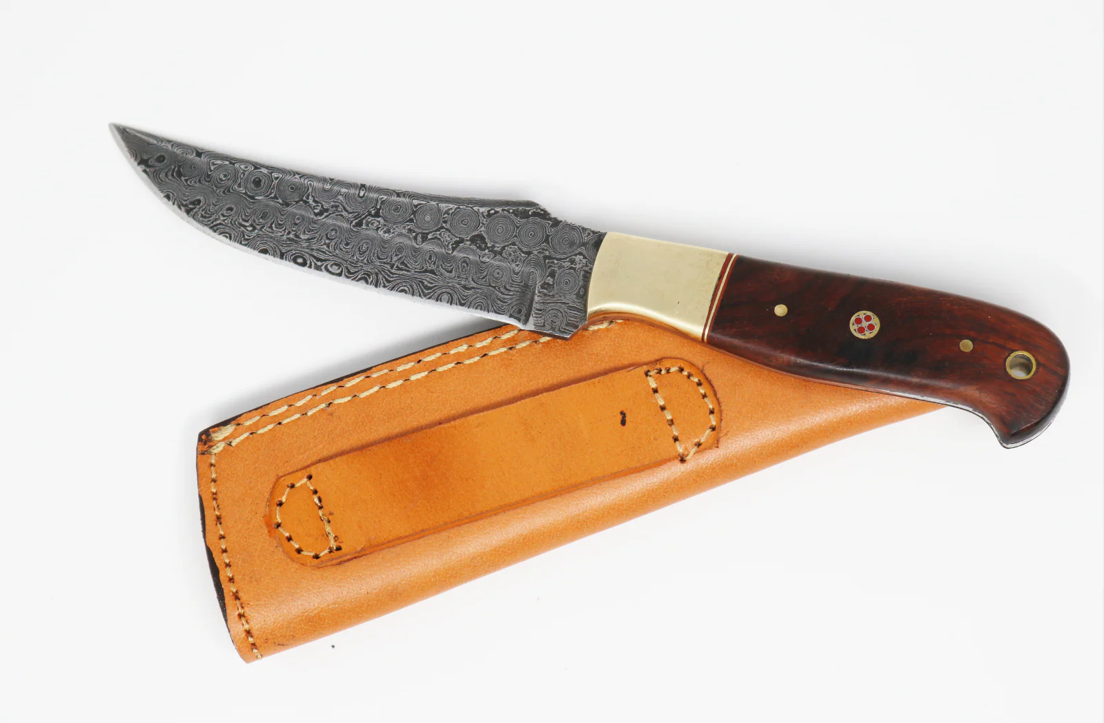 Custom Handmade Fixed Blade Damascus Steel Hunting Knife - Image 3