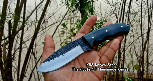 Custom Handmade Hammered 1095 High Carbon Steel Blade Knife - Image 2