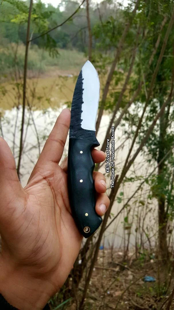 Custom Handmade Hammered 1095 High Carbon Steel Blade Knife - Image 4