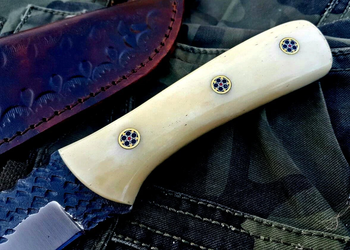 Custom Handmade Hammered 1095 High Carbon Steel Hunting Skinning Knife - Image 3