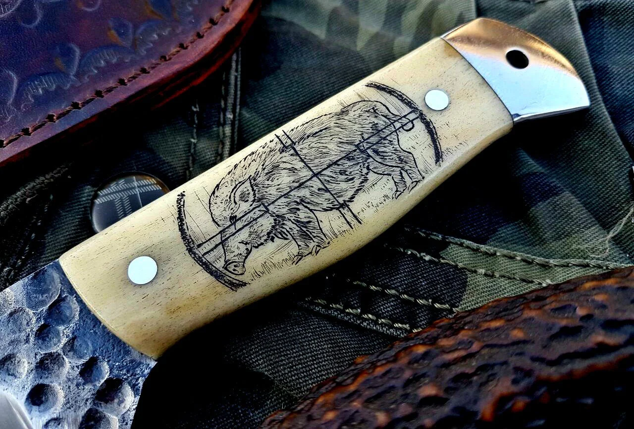 Custom Handmade Hand Forged 1095 High Carbon Steel Hunting Camping Knife - Image 3