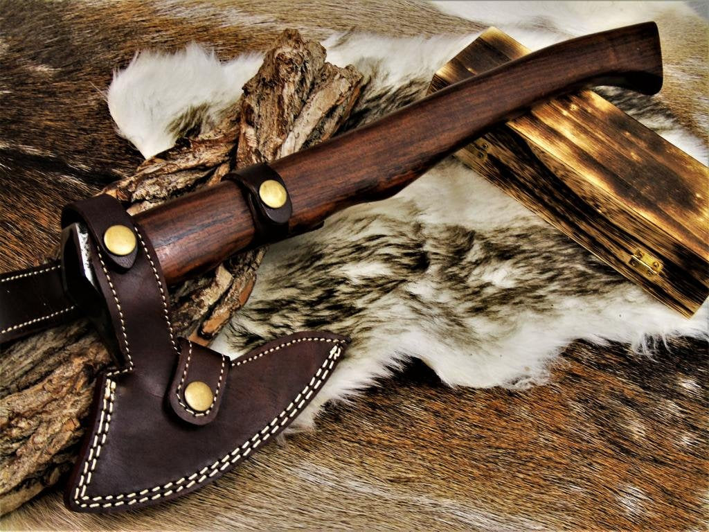 Custom Handmade Hand Forged Carbon Steel Tomahawk - Image 2