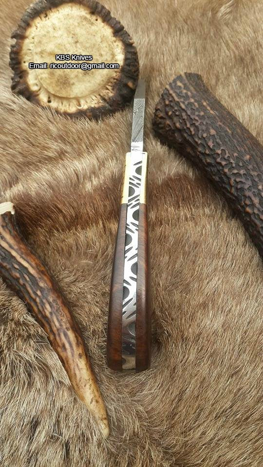 Custom Handmade Skinner Blade with Engraved Rosewood Handle - Image 4
