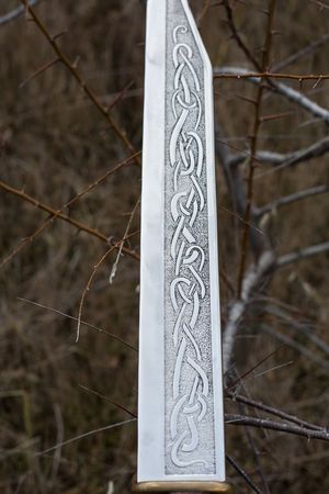Custom Handmade Viking Seax Knife with Leather Sheath - Image 3