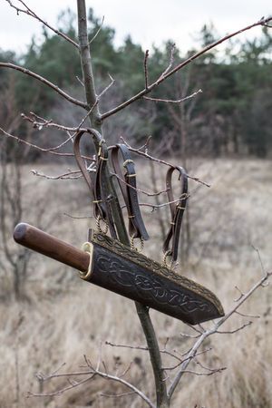Custom Handmade Viking Seax Knife with Leather Sheath - Image 7