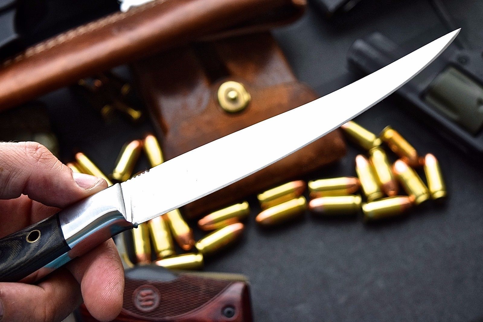 D2 Steel Handmade Fillet Boning Knife With Micarta Handle - 11 Inches" by KBS Knives Store - Image 4