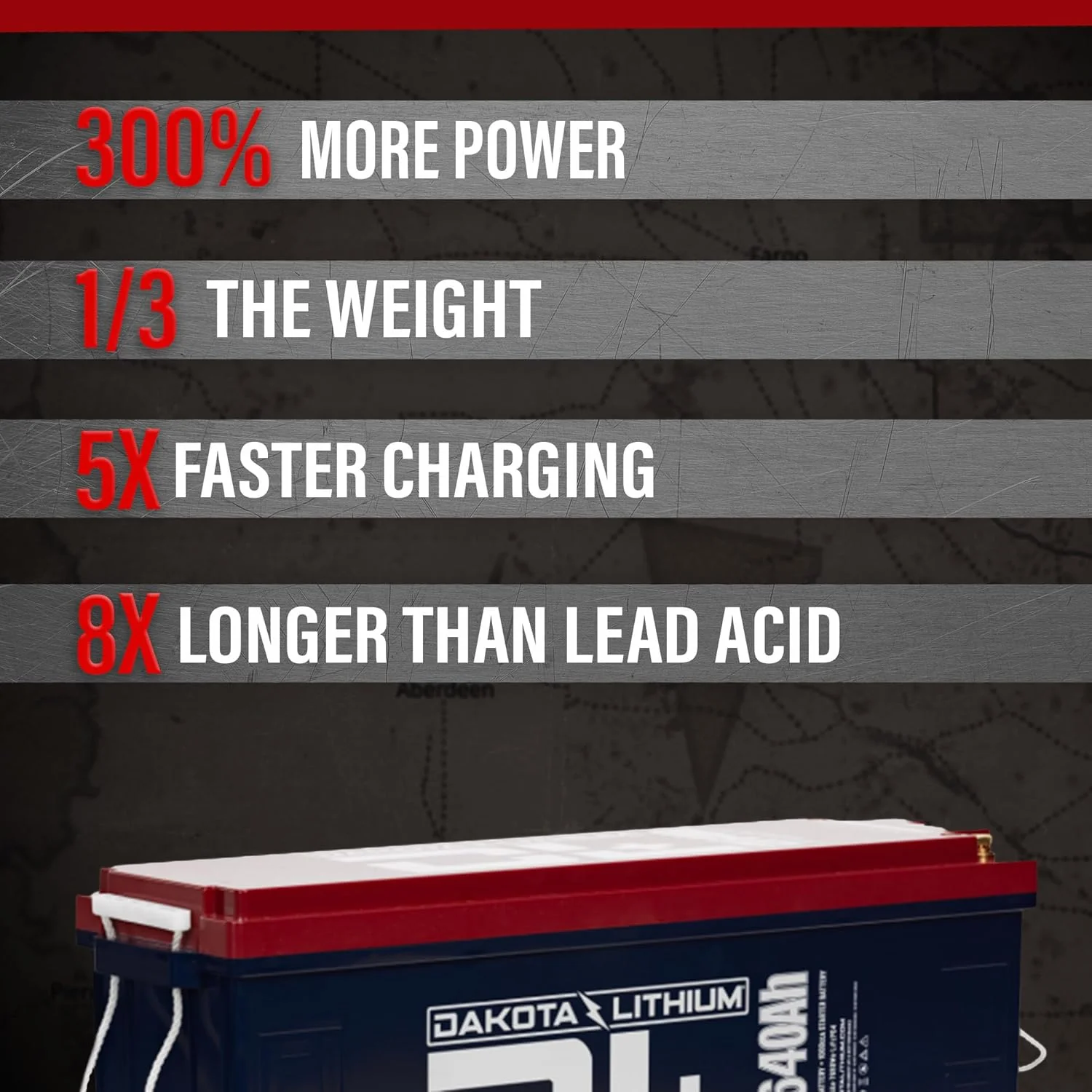 Dakota Lithium + 12V 640Ah LiFePO4 Dual Purpose Battery with CAN Bus - Image 3