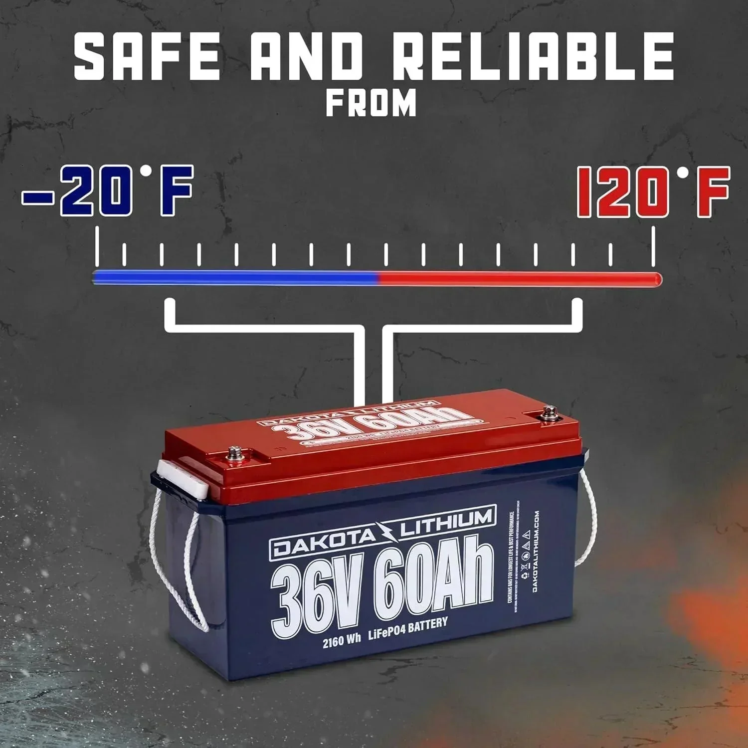 Dakota Lithium 36V 60Ah Deep Cycle LiFeP04 Single Battery - Image 5