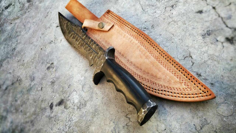 DAMASCUS FORGED BOWIE KNIFE - Image 2