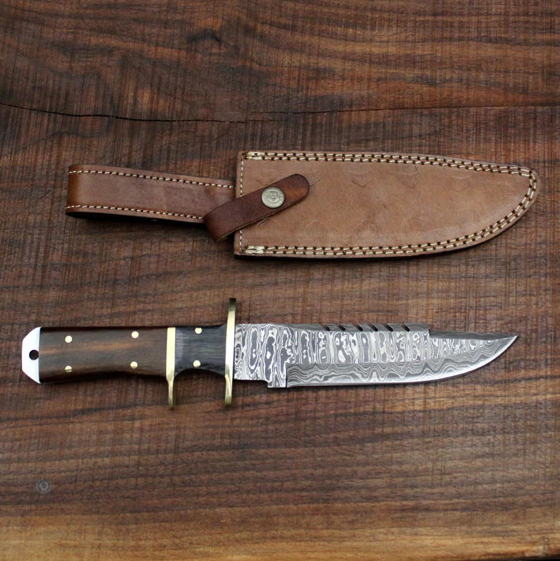Damascus Hunting Fighter Knife - Image 3