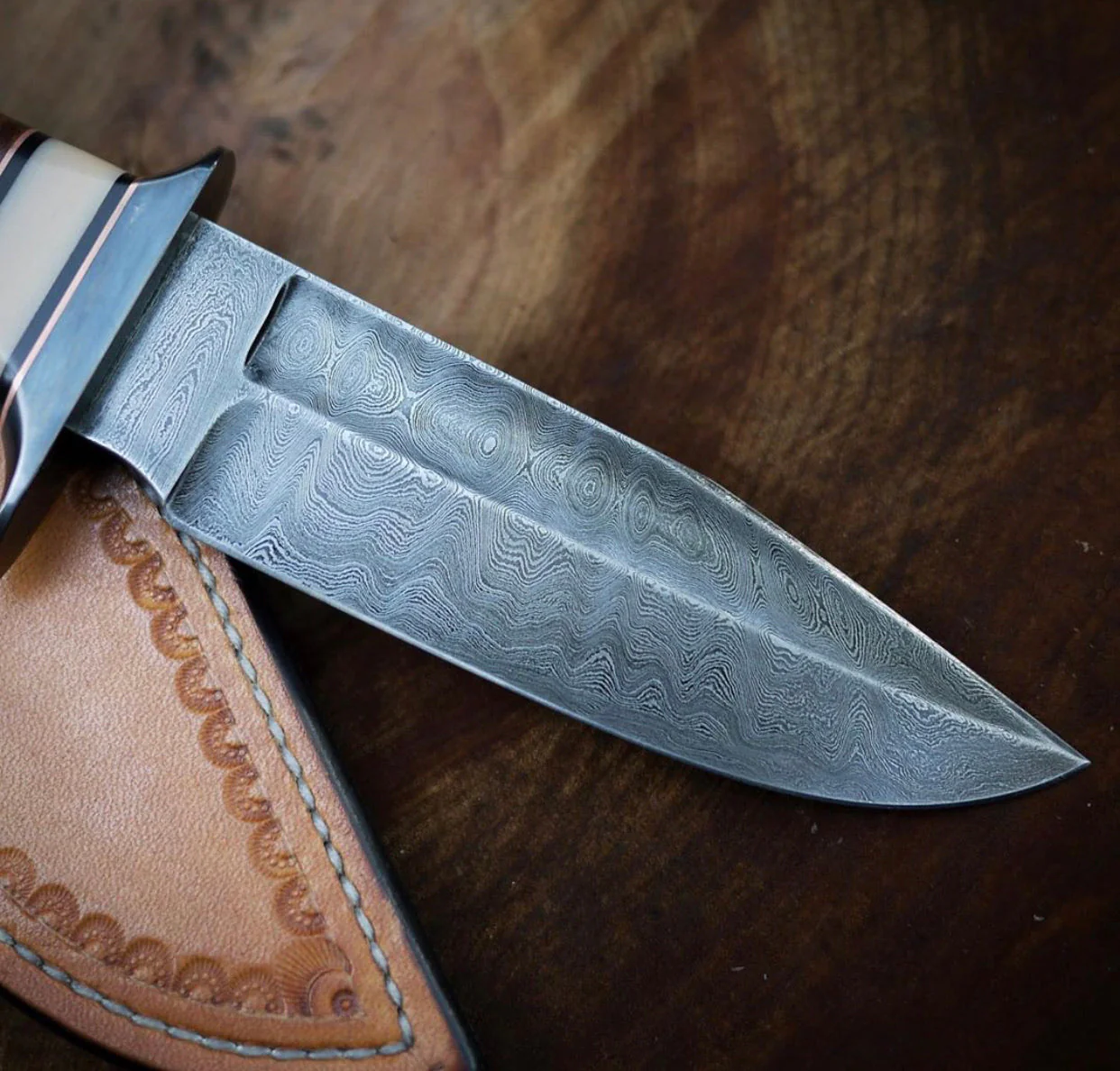 Damascus Hunting Knife - Image 2
