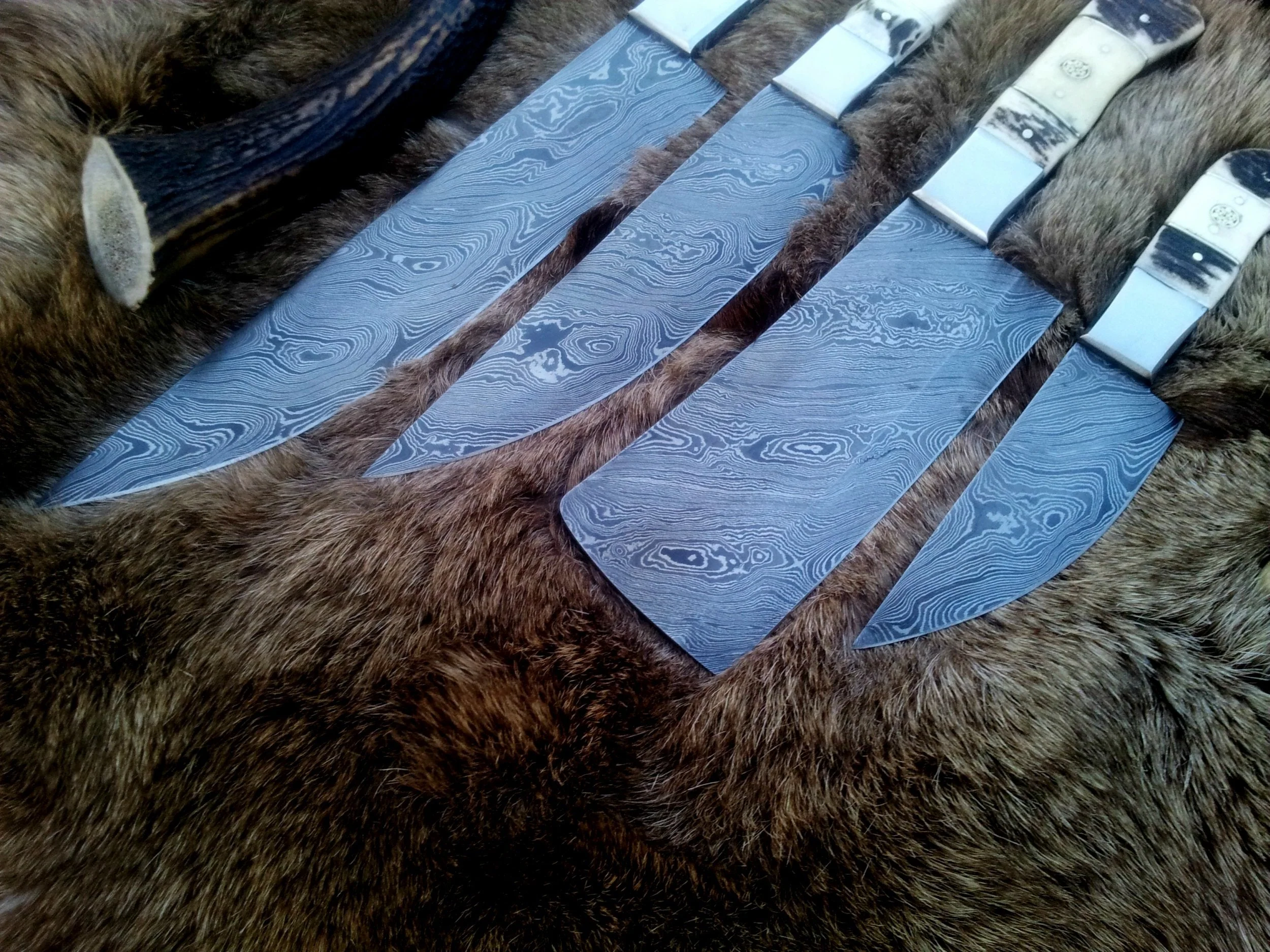 Damascus Kitchen Knives Set - Image 2
