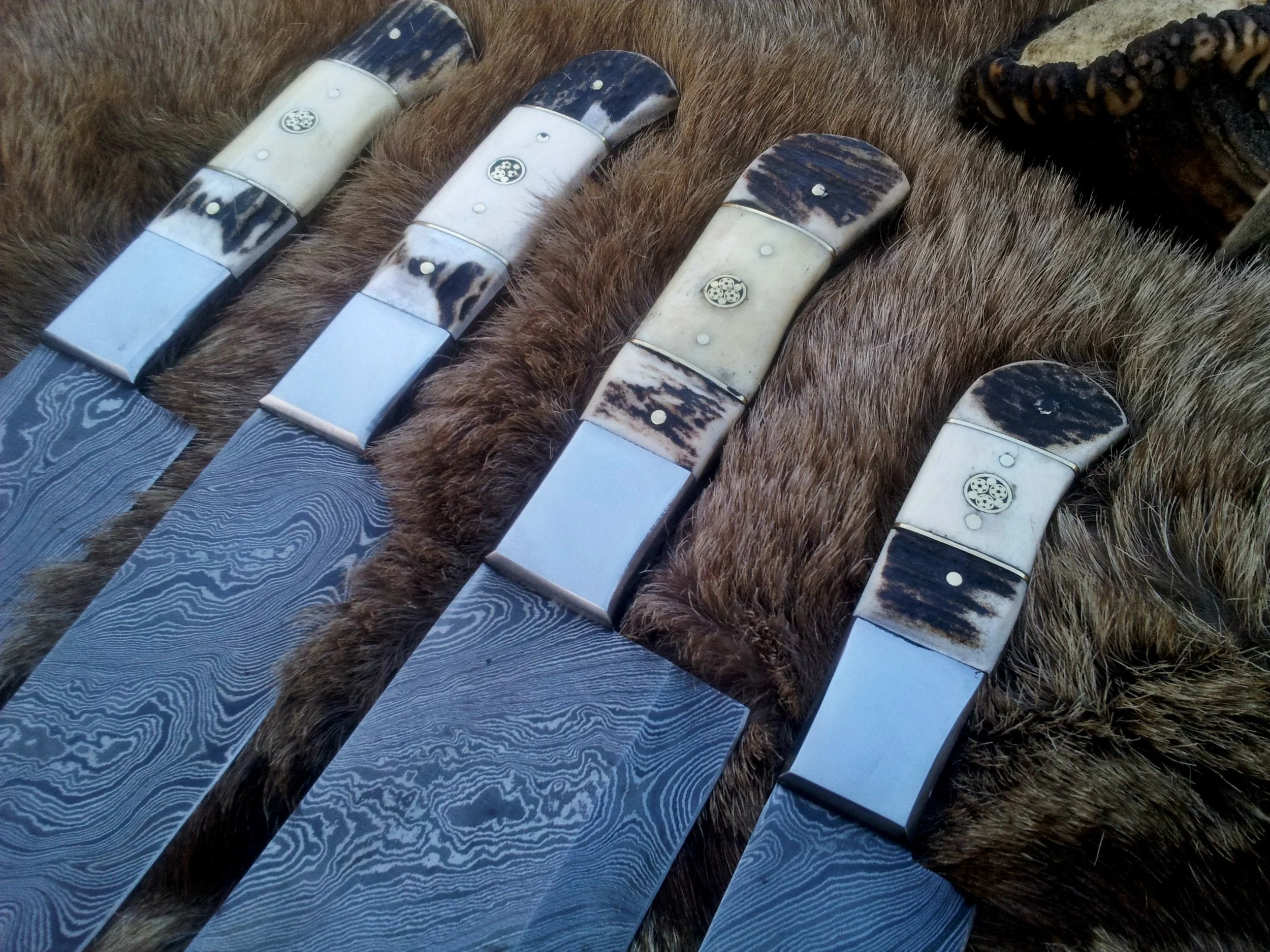 Damascus Kitchen Knives Set - Image 3