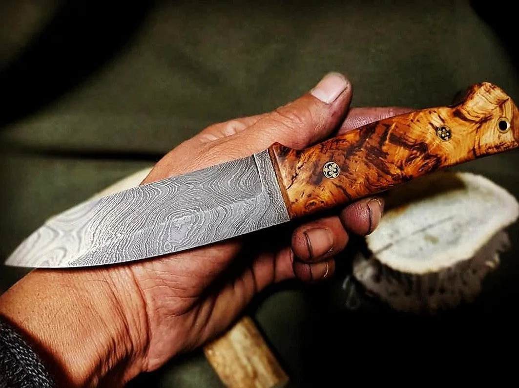 DAMASCUS STEEL BUSHCRAFT CAMPING KNIFE - Image 2
