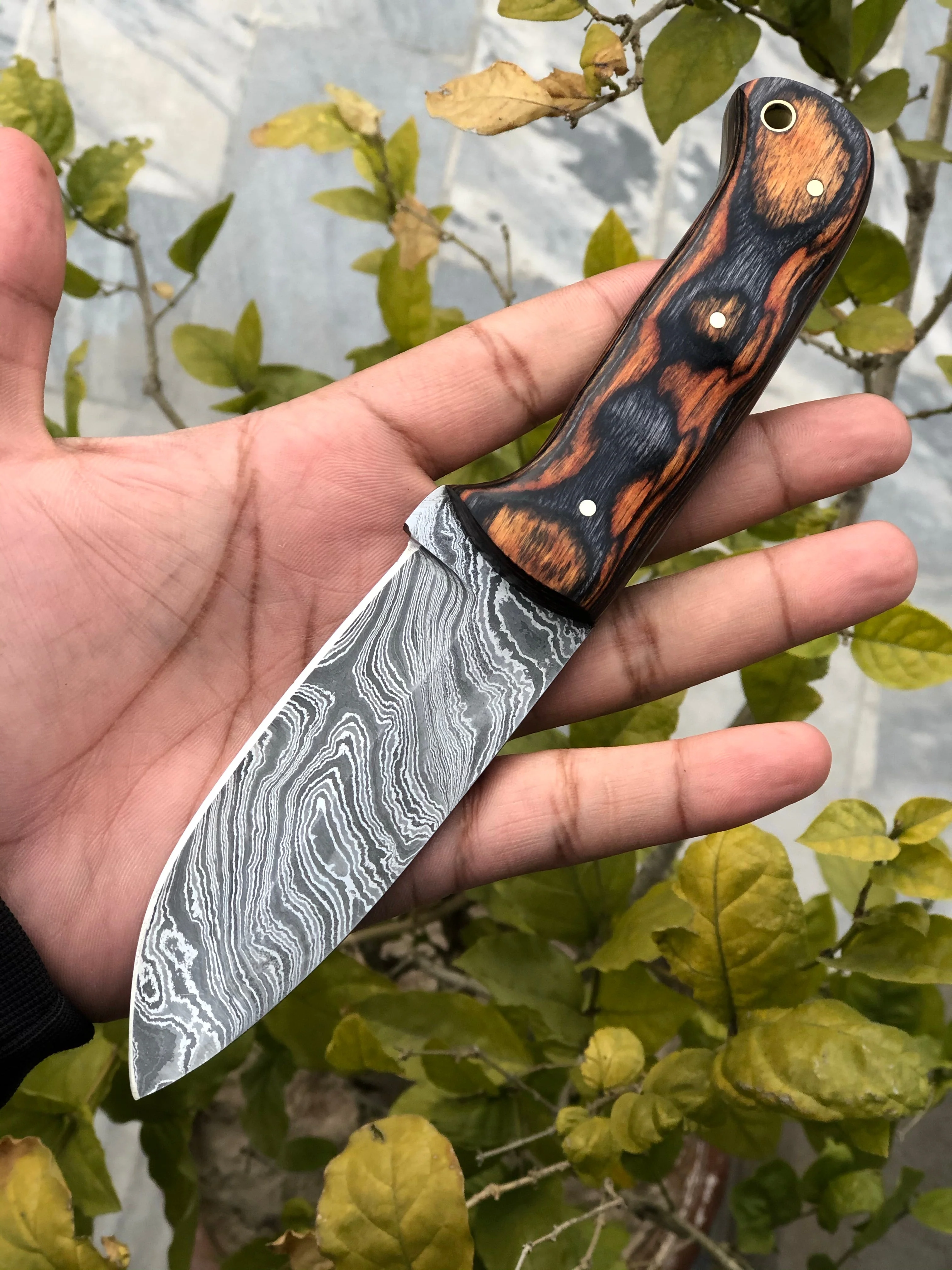 Damascus Steel Bushcraft Knife - Image 3