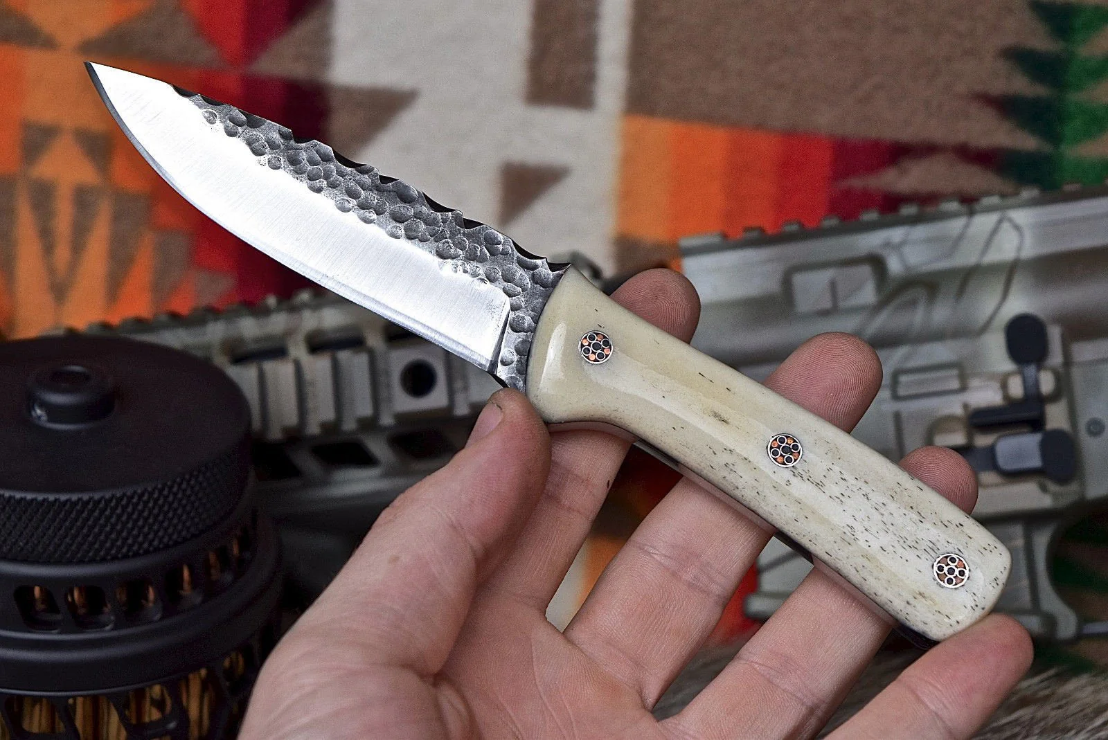 Damascus steel hand forged EDC knife - Image 2