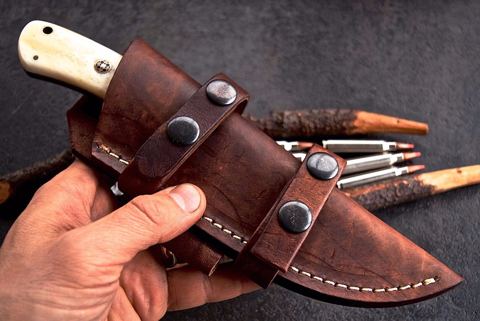Damascus steel Hunting/skinn knife - Image 2