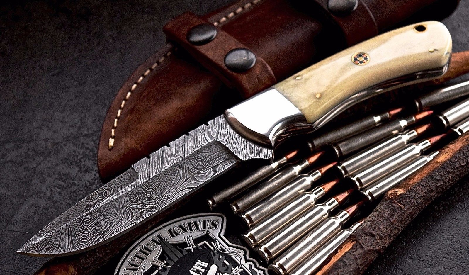 Damascus steel Hunting/skinn knife - Image 3
