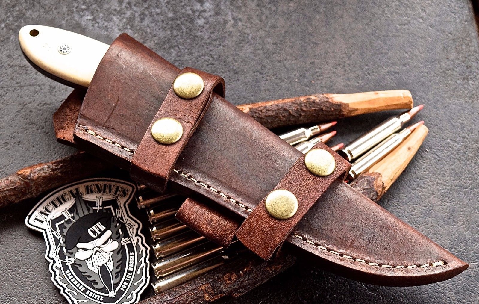 Damascus steel Hunting skinner knife - Image 2