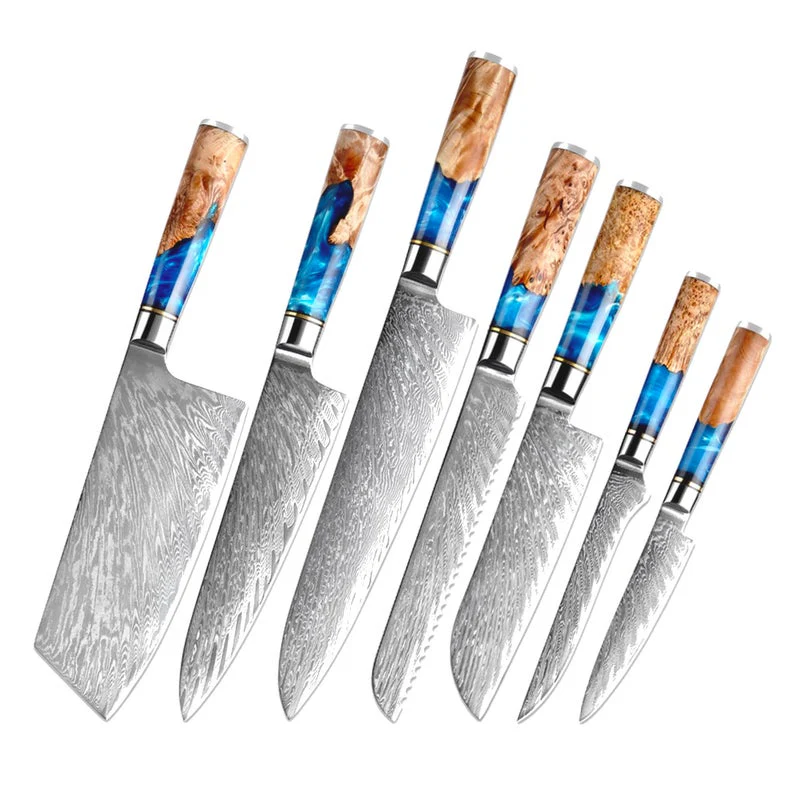 DAMASCUS STEEL KITCHEN KNIVES SET - Image 3