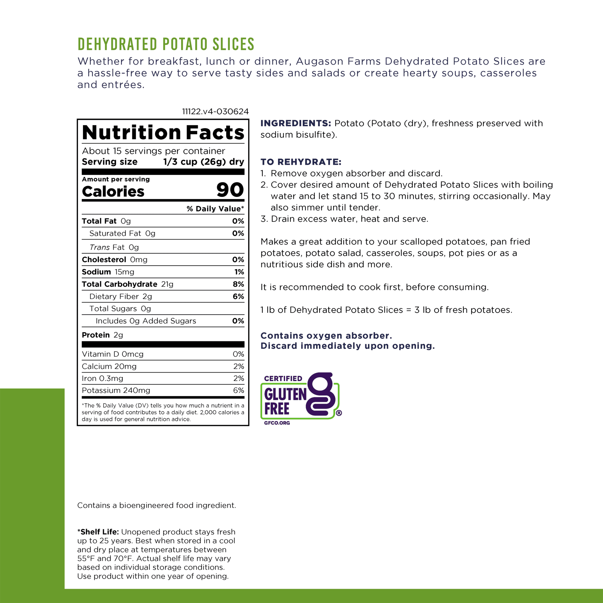Dehydrated Potato Slices Can, 15 Servings - Image 4