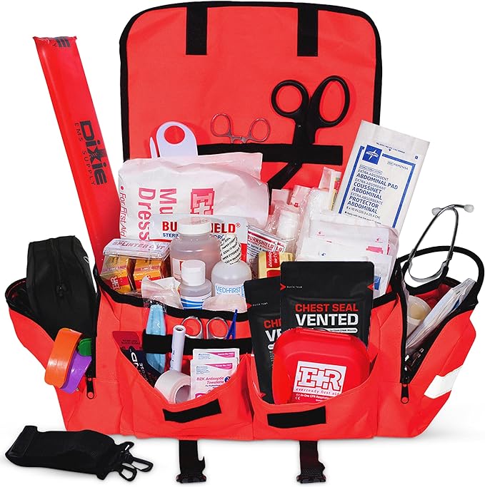 Deluxe EMT Trauma Kit - Fully Stocked First Responder Bag - Image 11