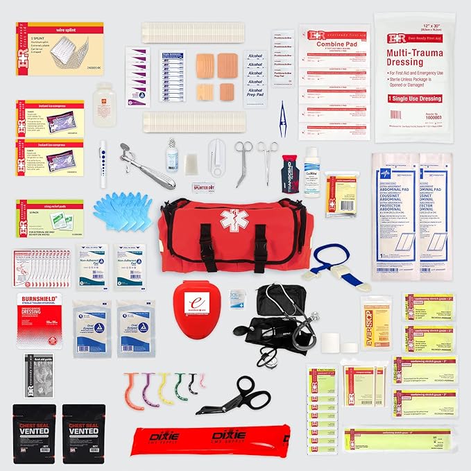Deluxe EMT Trauma Kit - Fully Stocked First Responder Bag - Image 12