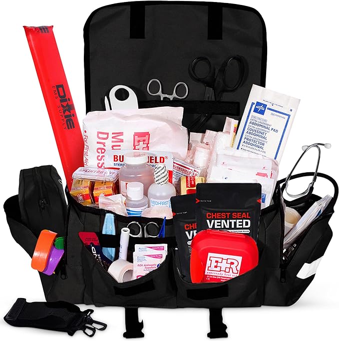Deluxe EMT Trauma Kit - Fully Stocked First Responder Bag - Image 16