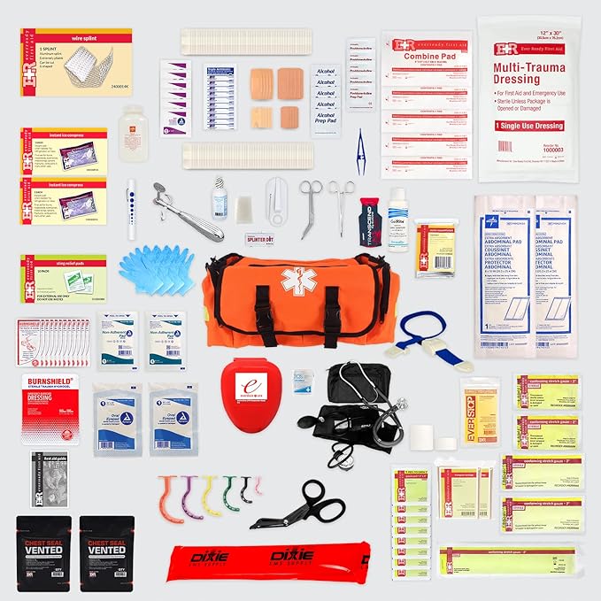 Deluxe EMT Trauma Kit - Fully Stocked First Responder Bag - Image 2
