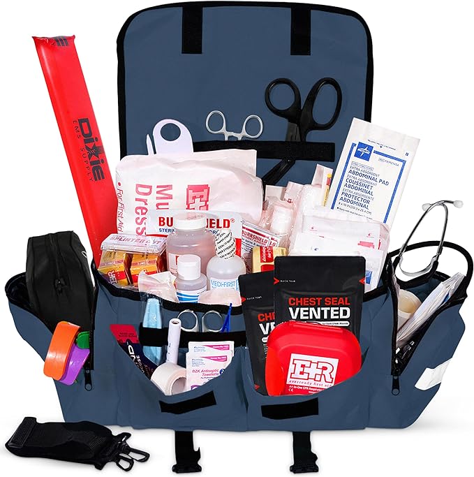 Deluxe EMT Trauma Kit - Fully Stocked First Responder Bag - Image 6
