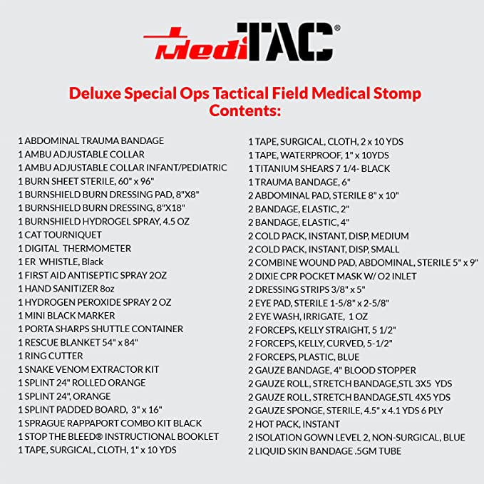 Deluxe Tactical Medical Kit with CAT Tourniquet & Bleeding Control - Image 2
