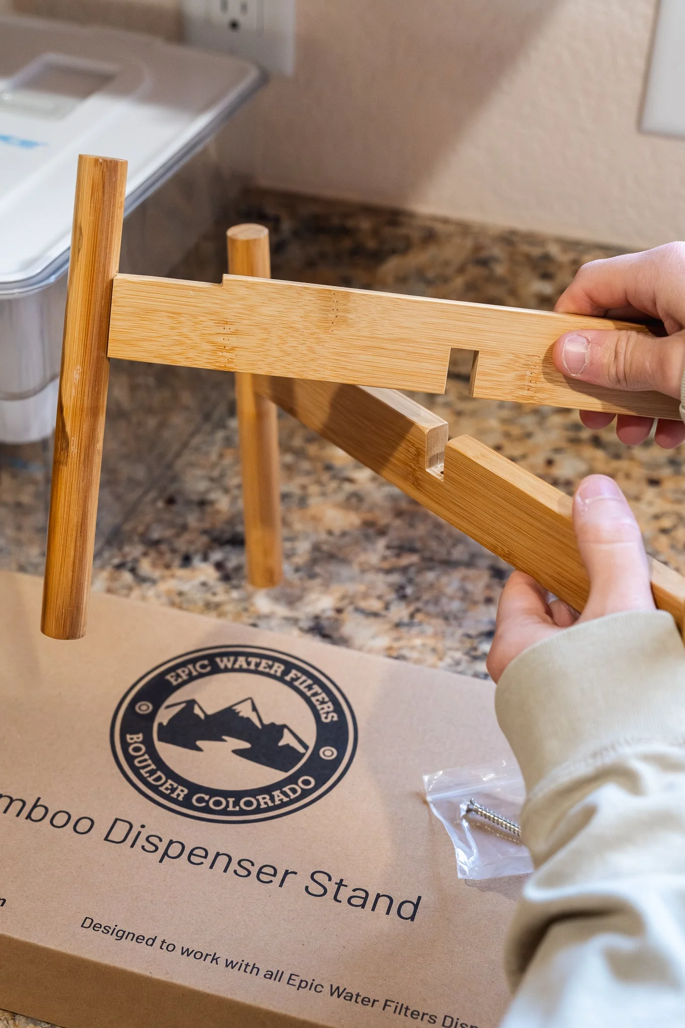 Dispenser Bamboo Stand - Image 4