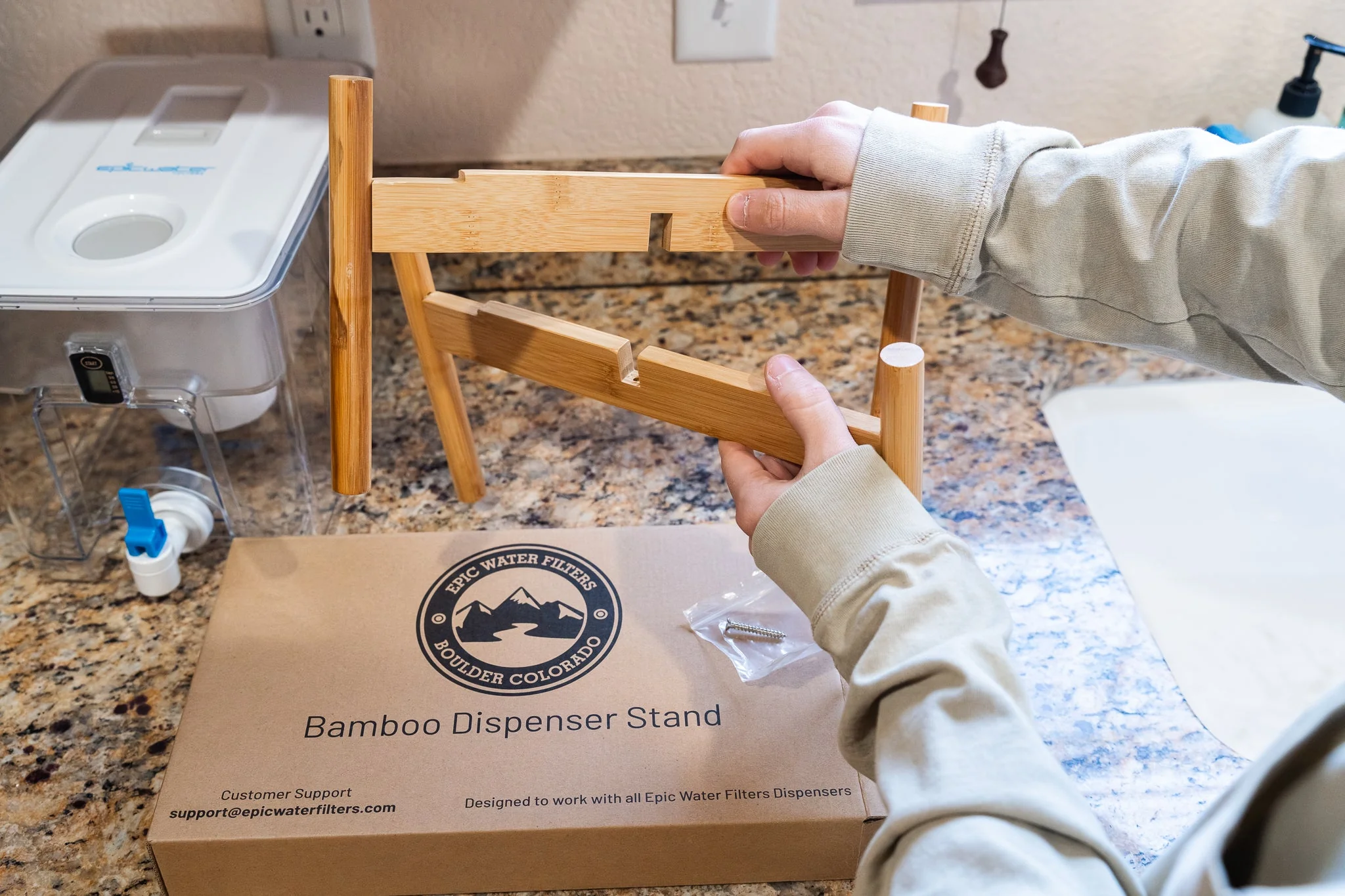 Dispenser Bamboo Stand - Image 5