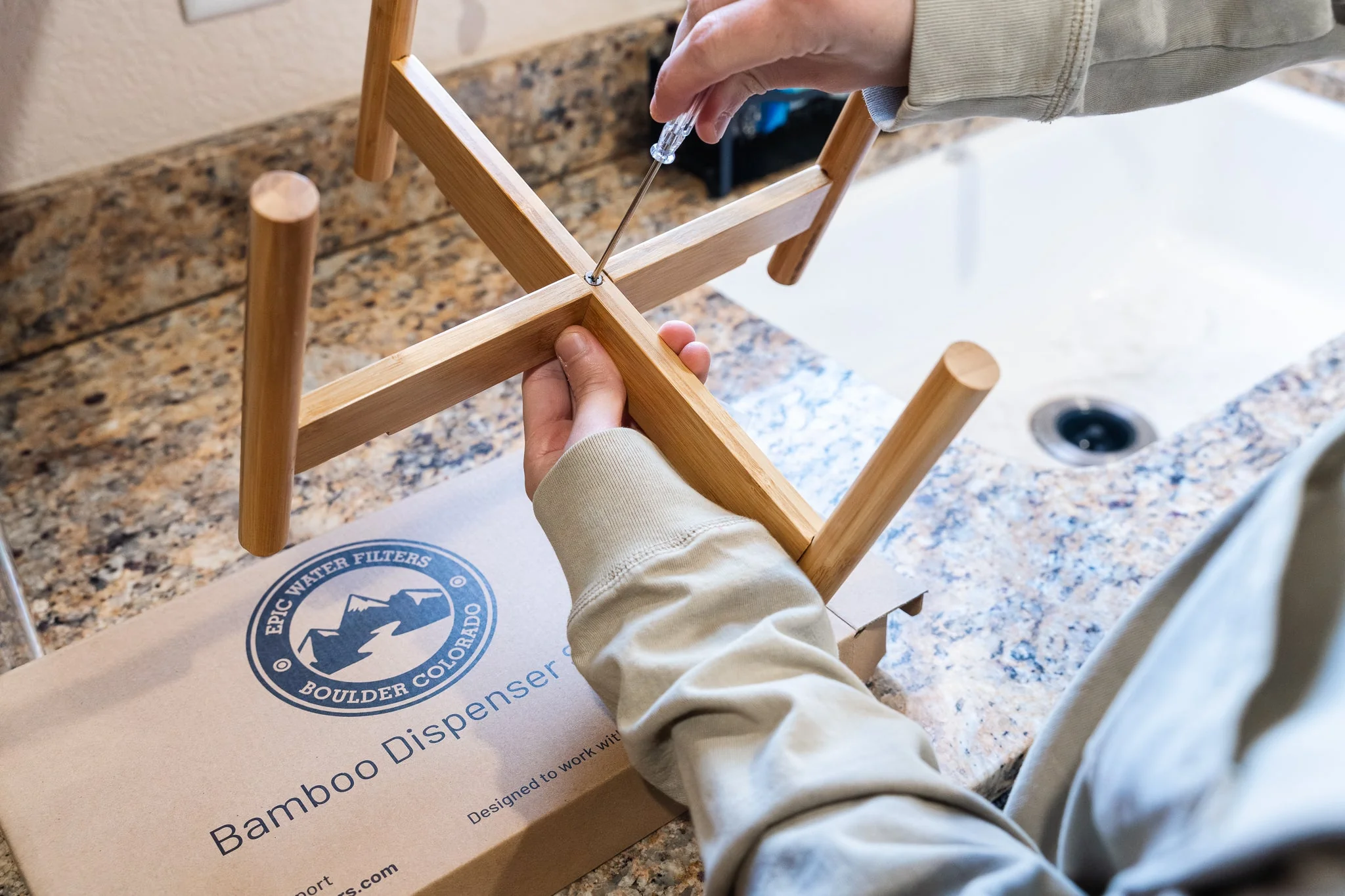 Dispenser Bamboo Stand - Image 6