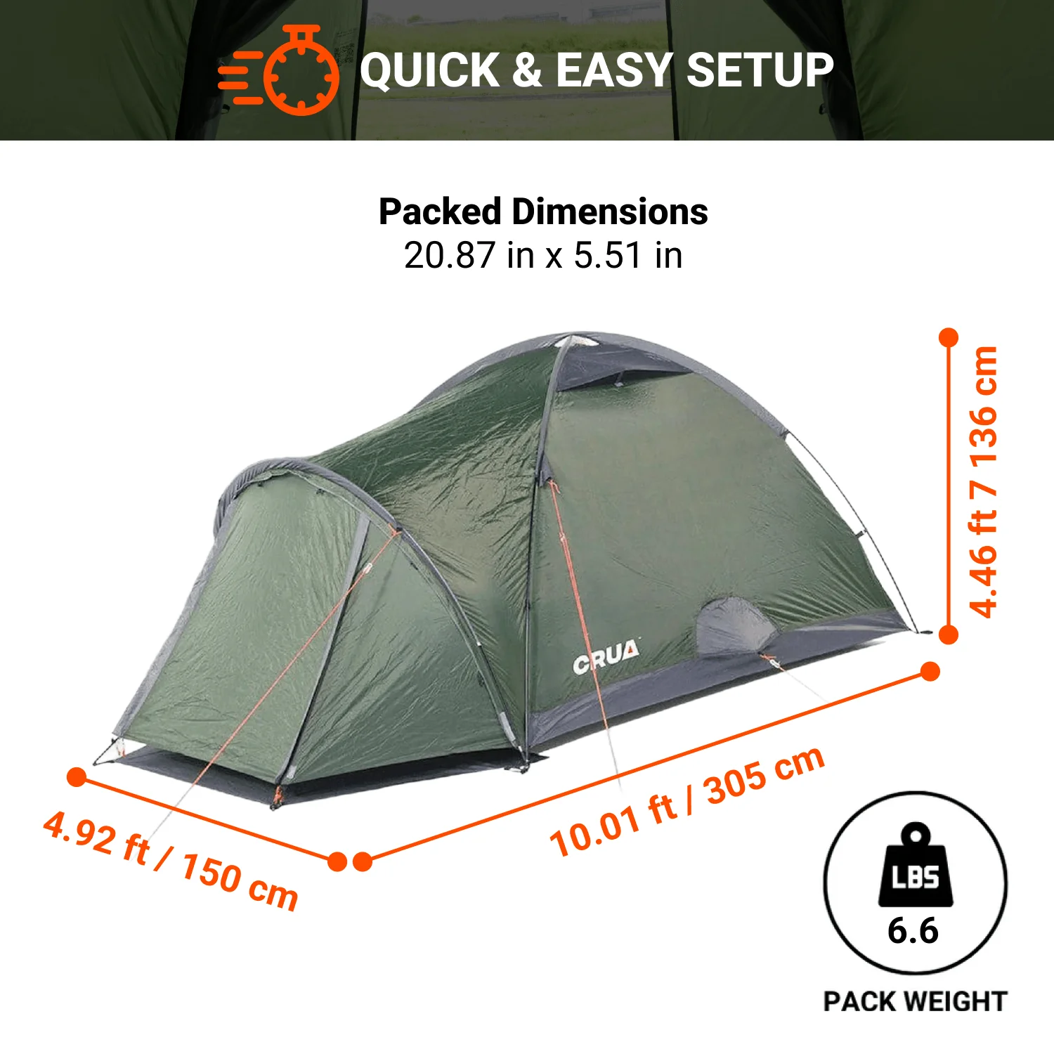 DUO | 2 PERSON CAMPING, DOME TENT (SC) - Image 4