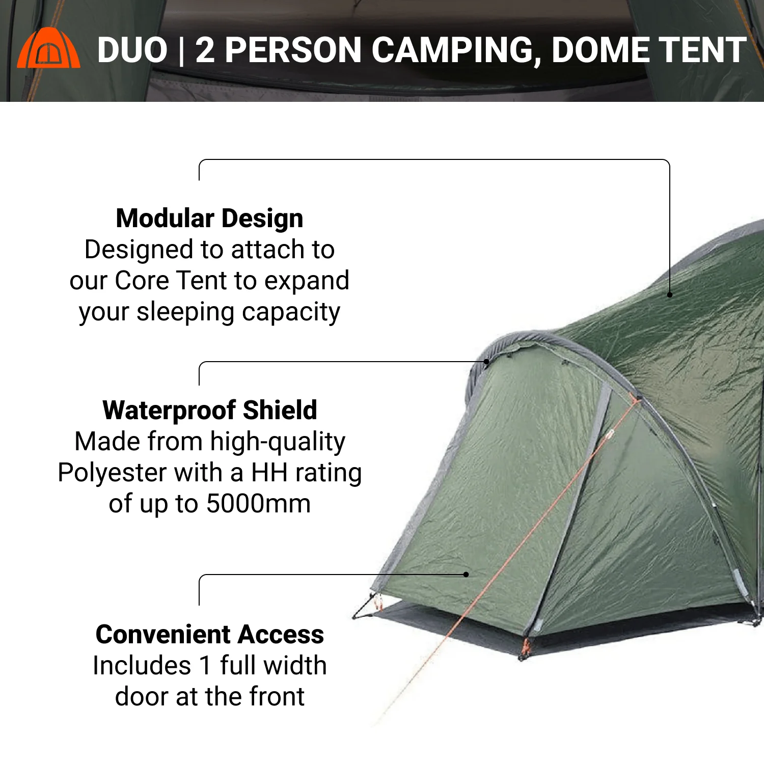 DUO | 2 PERSON CAMPING, DOME TENT (SC) - Image 7